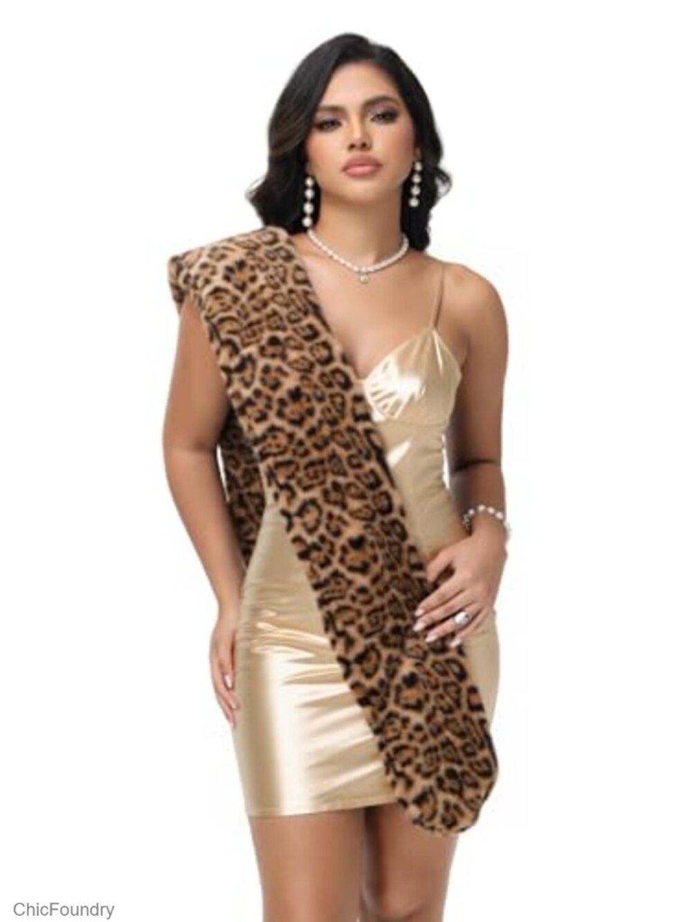 Faux Fur Shawl Wrap Long Stole Scarf Women's Party Neck Warmer